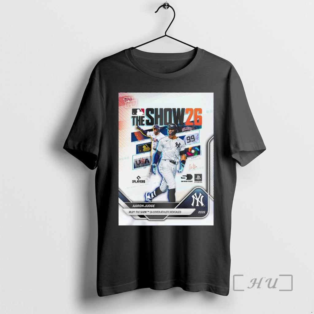 Officials Aaron Judge Mlb The Show 2026 Cover Athlete Revealed Signature Premium T Shirts Sweater