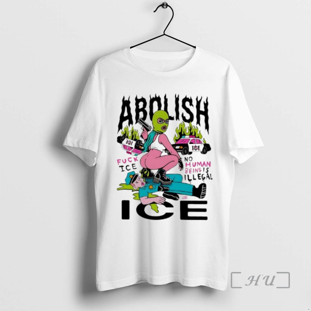 Officials Abolish Ice Fuck Ice No Human Being Is Illegal Funny Graphic Premium T Shirts