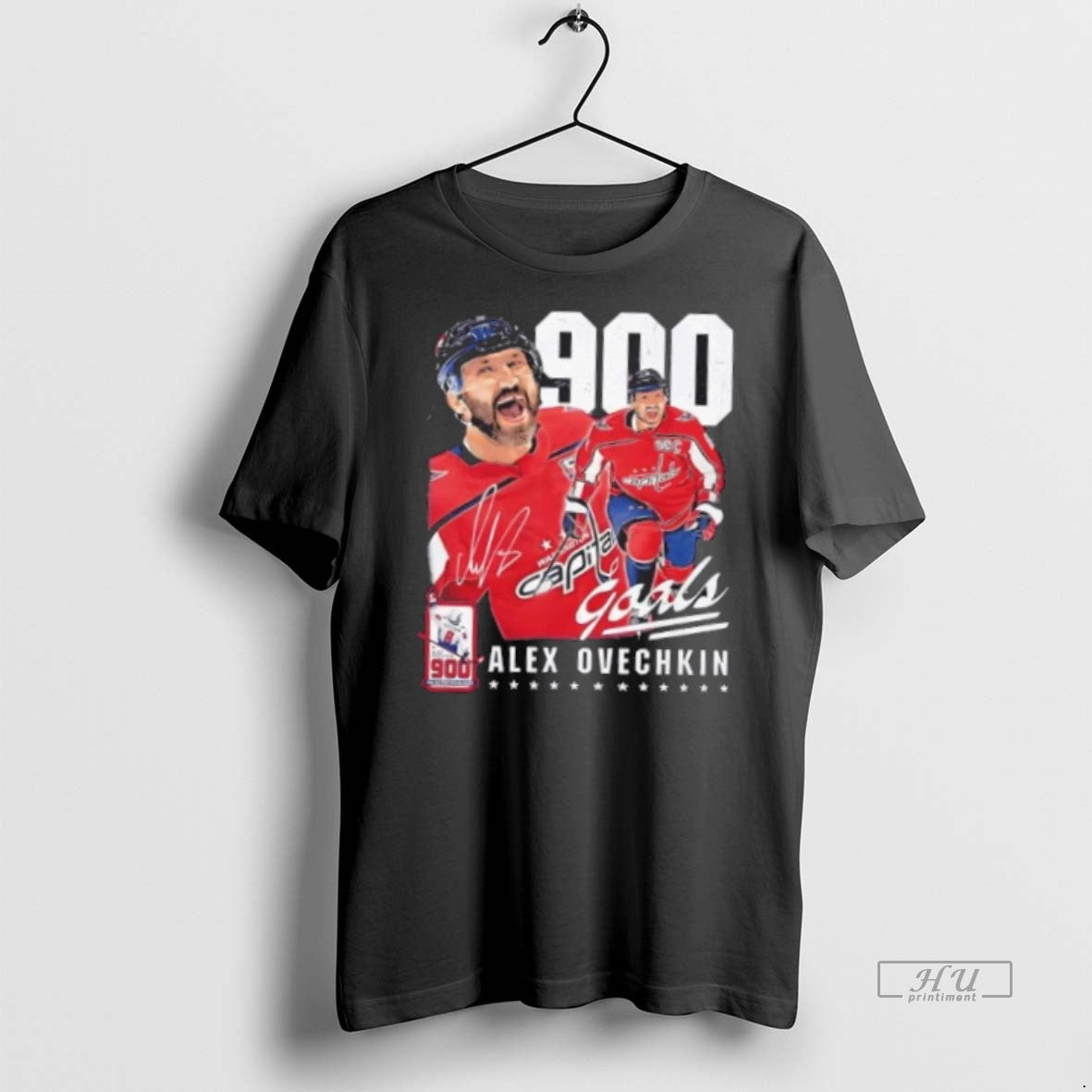 Officials Alex Ovechkin Washington Capitals 900 Goals Signature Premium Tee Shirt Sweater
