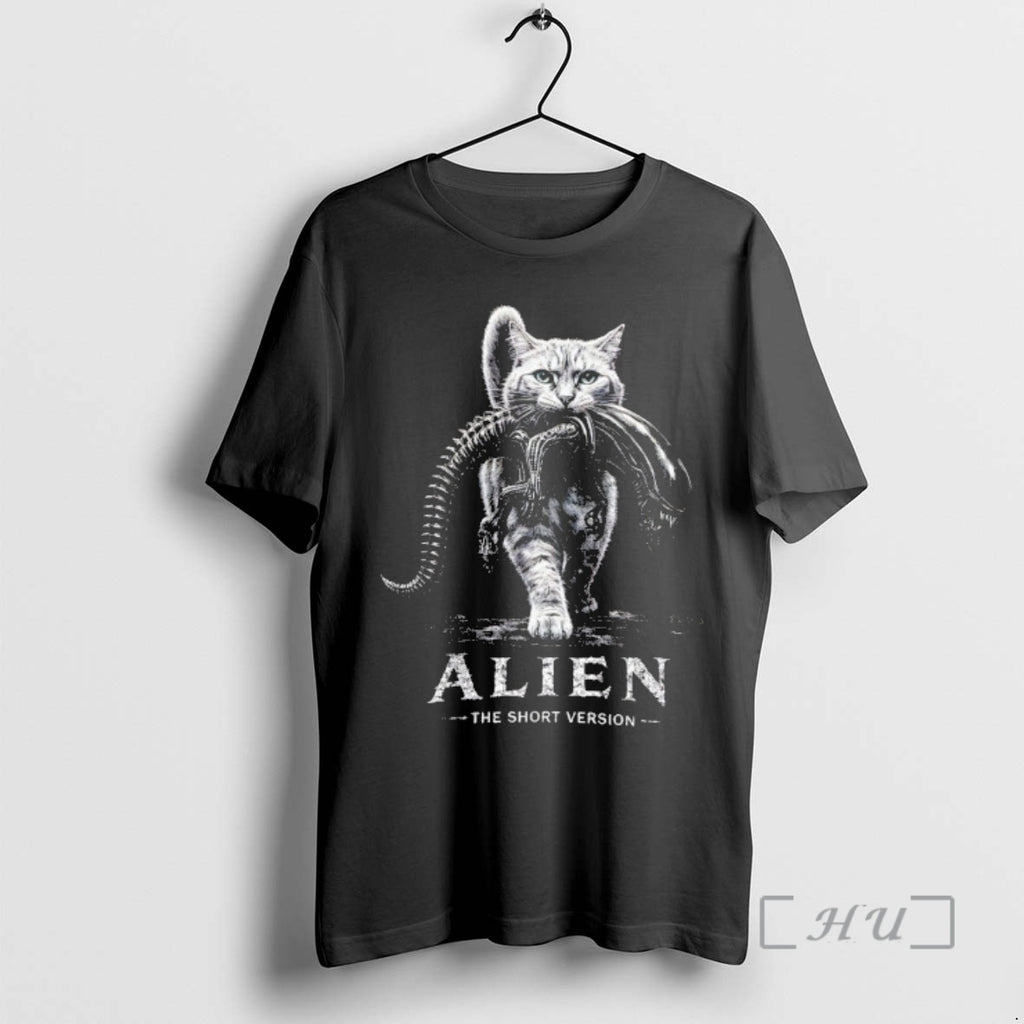 Officials Alien The Short Version Cat Sci Fi Horror Parody Graphic Premium T Shirts Sweater
