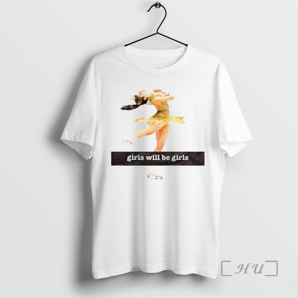 Officials Alysa Liu Girls Will Be Girls Olympic Figure Skating Feminist Graphic Premium T Shirts