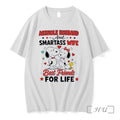 Officials Asshole Husband And Smartass Wife Best Friends For Life Peanuts White Premium T Shirts