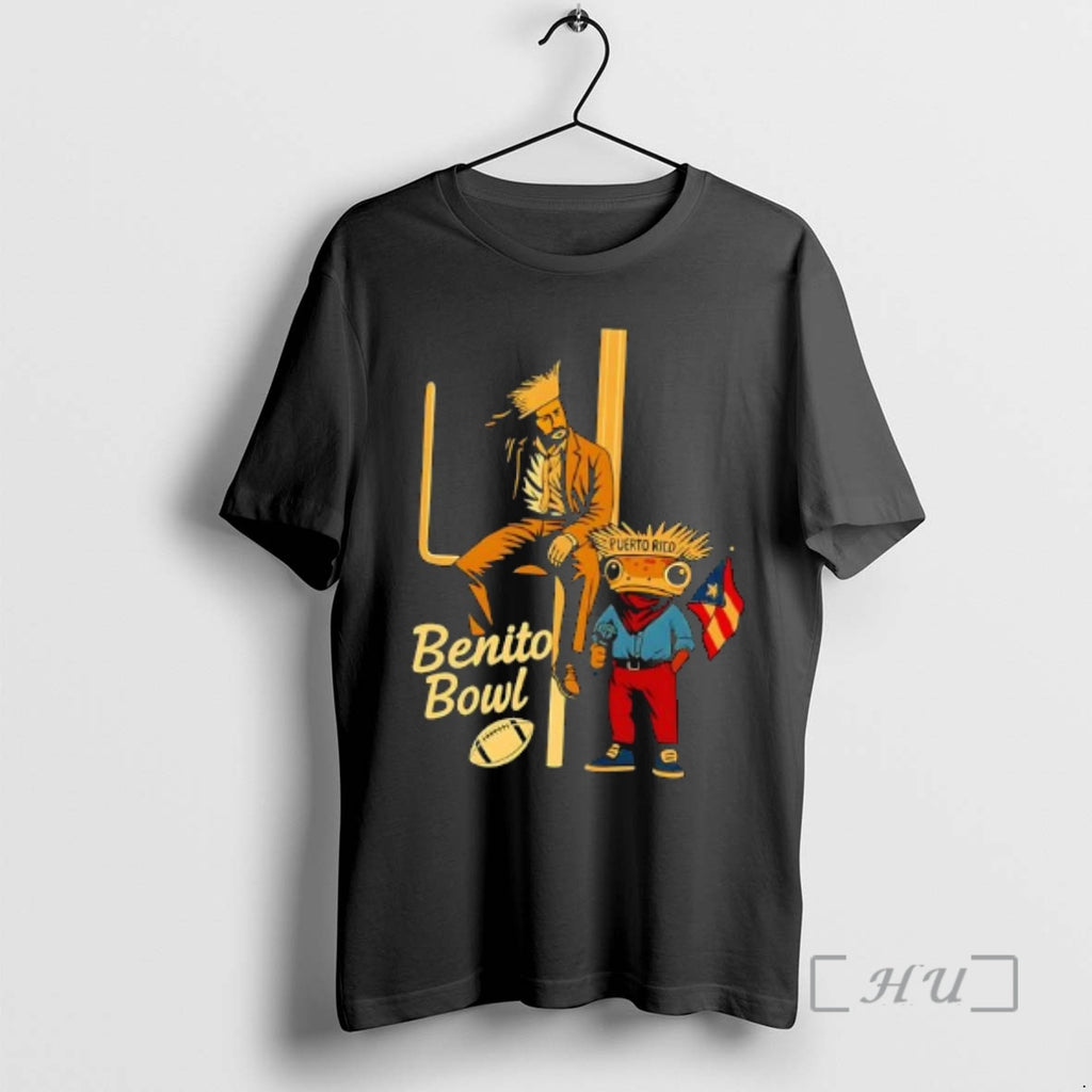 Officials Benito Bowl Bad Bunny Retro Football Concho Frog Puerto Rico Premium T Shirts Sweater