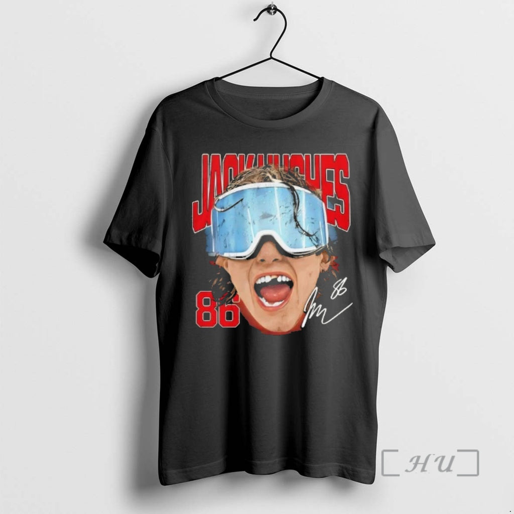 Officials Big Face Jack Hughes New Jersey Goggles Signature
