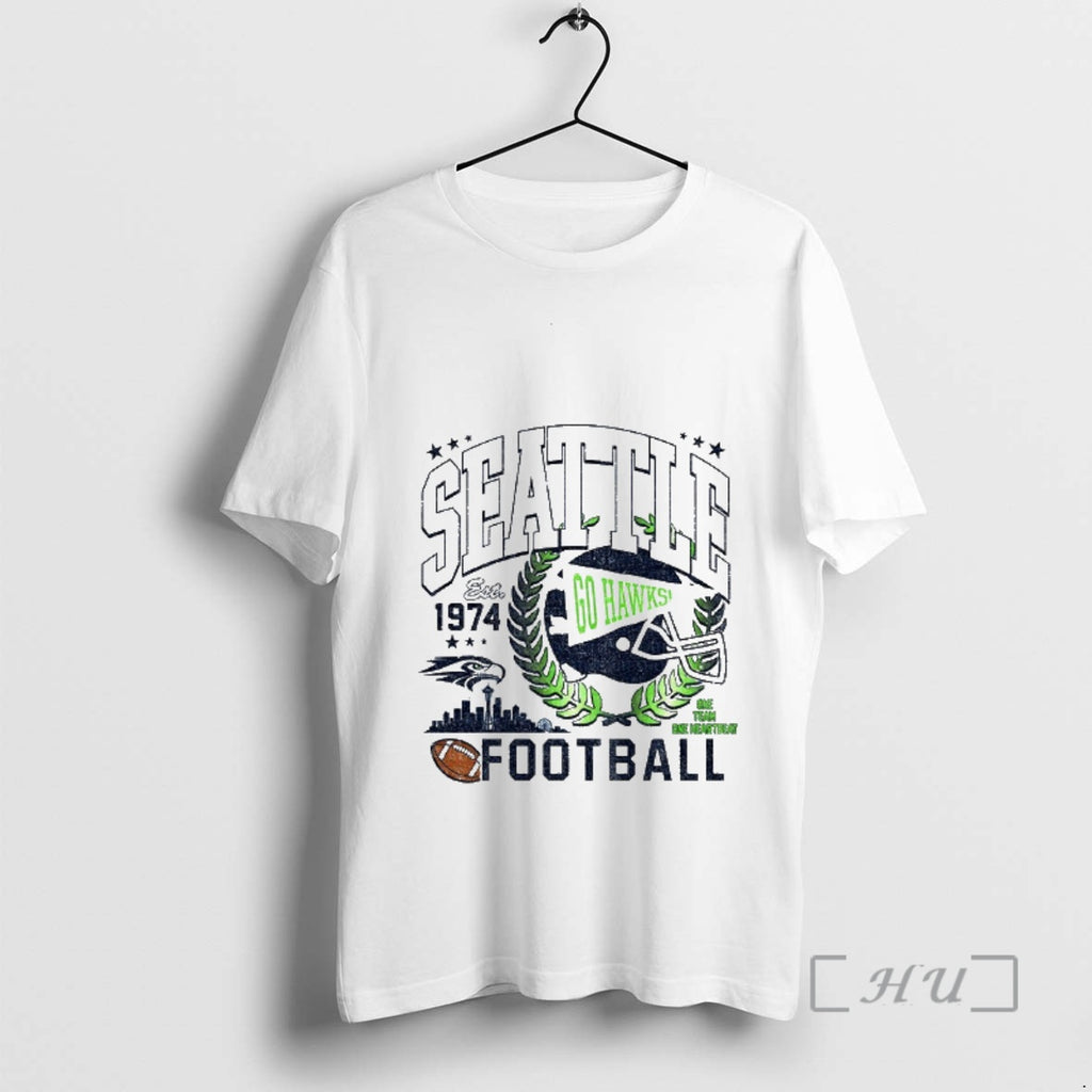 Officials Big Seattle Seahawk Football Go Hawks Est 1974 One Team One Heartbeat Premium