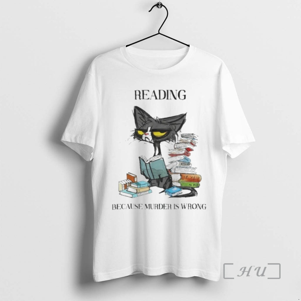 Officials Black Cat Reading Books Because Murder Is Wrong