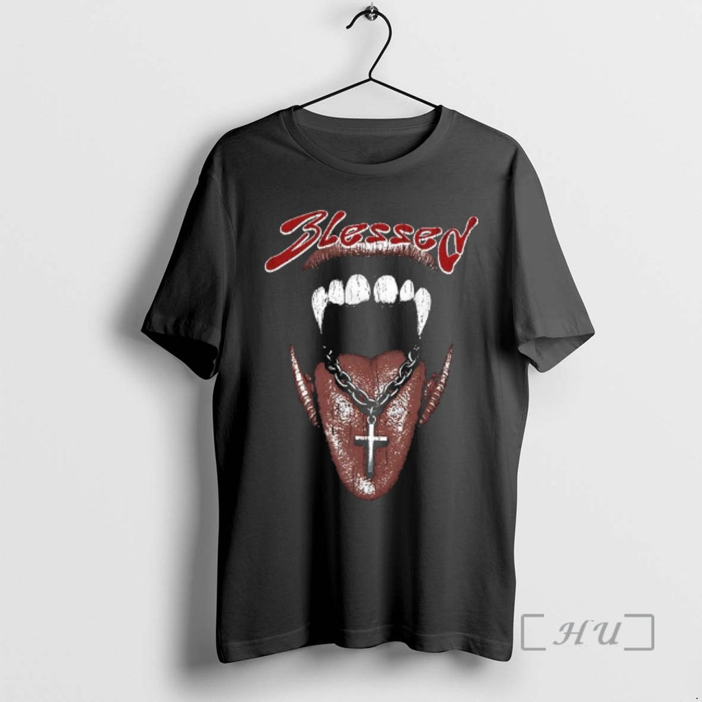 Officials Blessed Vampire Mouth With Cross Gothic Dark Art Woman