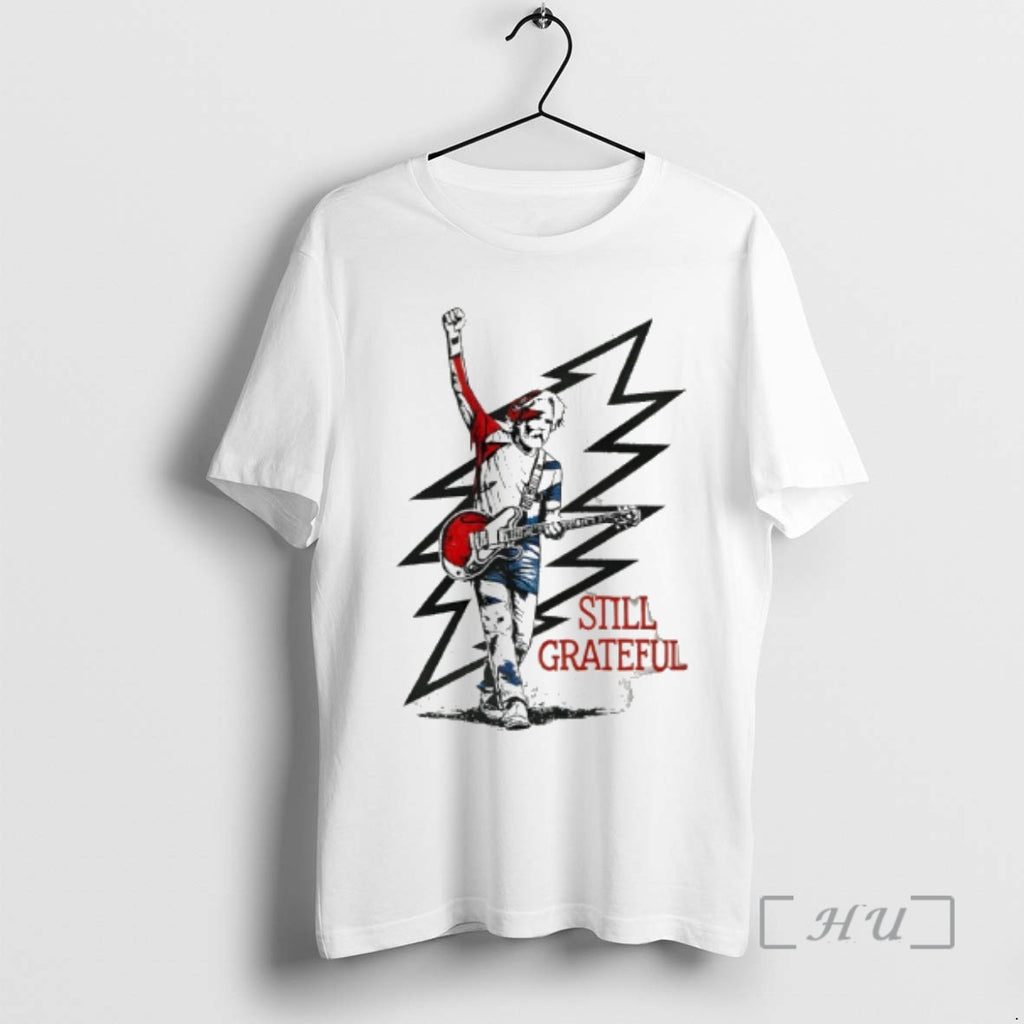Officials Bob Weir Holding Guitar X Grateful Rip 1947 2026 White Lightning Premium T Shirts