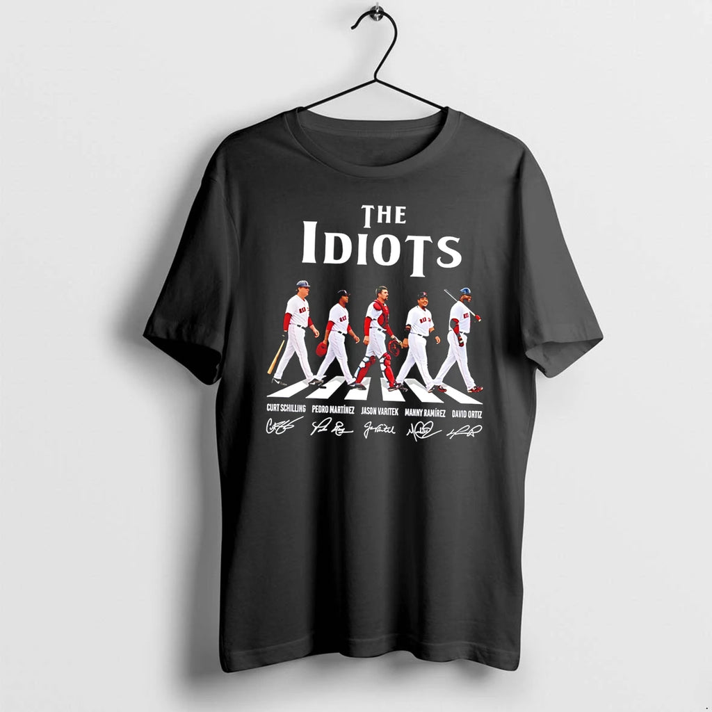 Officials Boston Red Sox The Idiots Abbey Road Signature Tee Premium T Shirt
