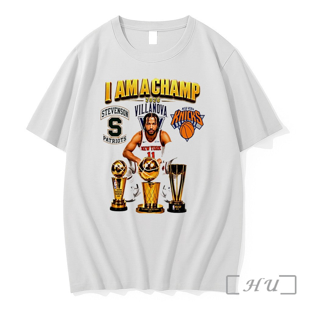 Officials Brunson New York Basketball 2026 Champions I Am A Champ Tee Premium T Shirts Unisex , , , Long Sleeve Tee