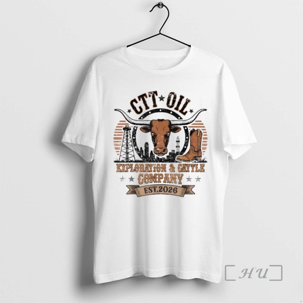 Officials Ctt Oil Exploration Cattle Company Texas Funny Logo