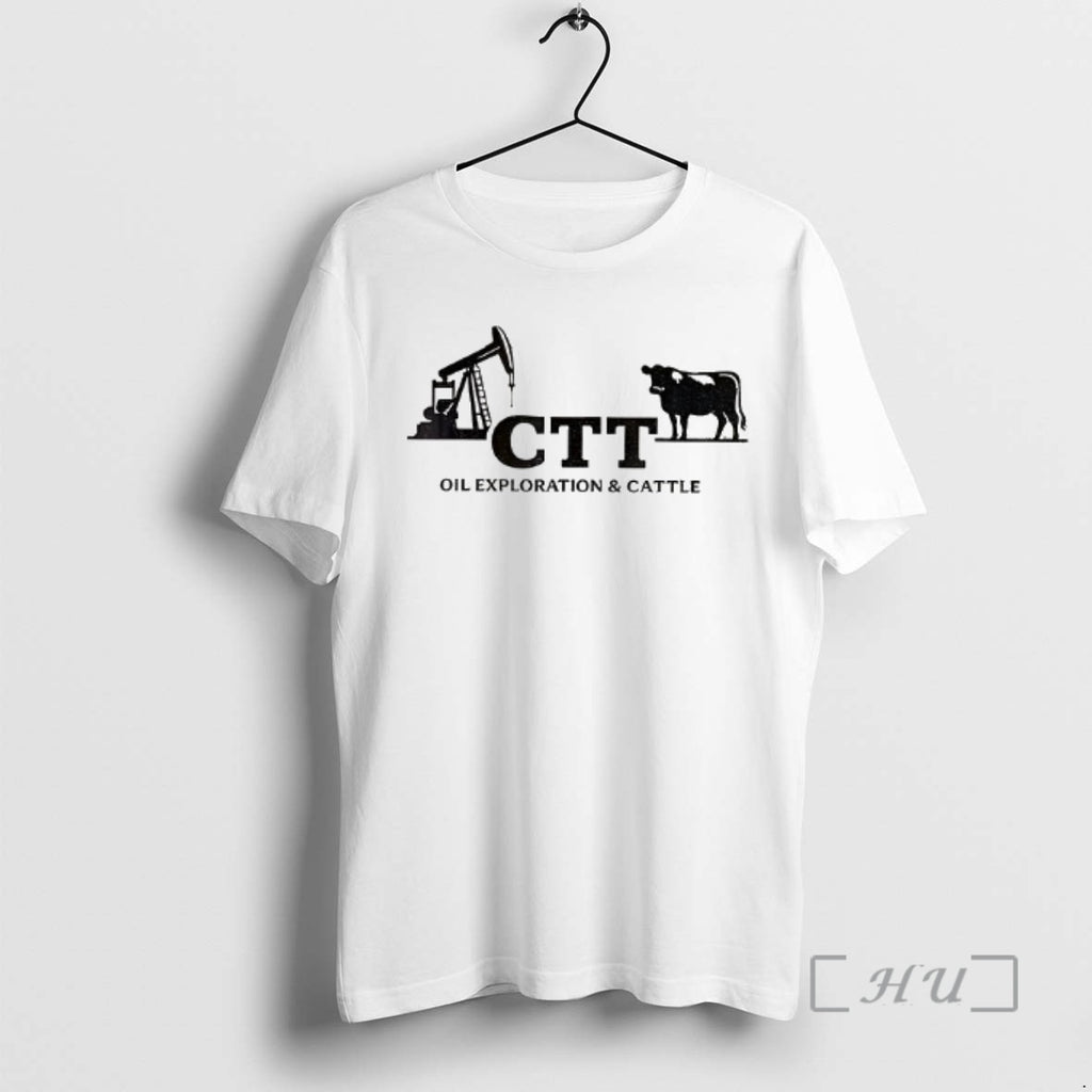 Officials Ctt Oil And Cattle Company Logo Texas Longhorn Oil Field Premium T Shirts Sweater