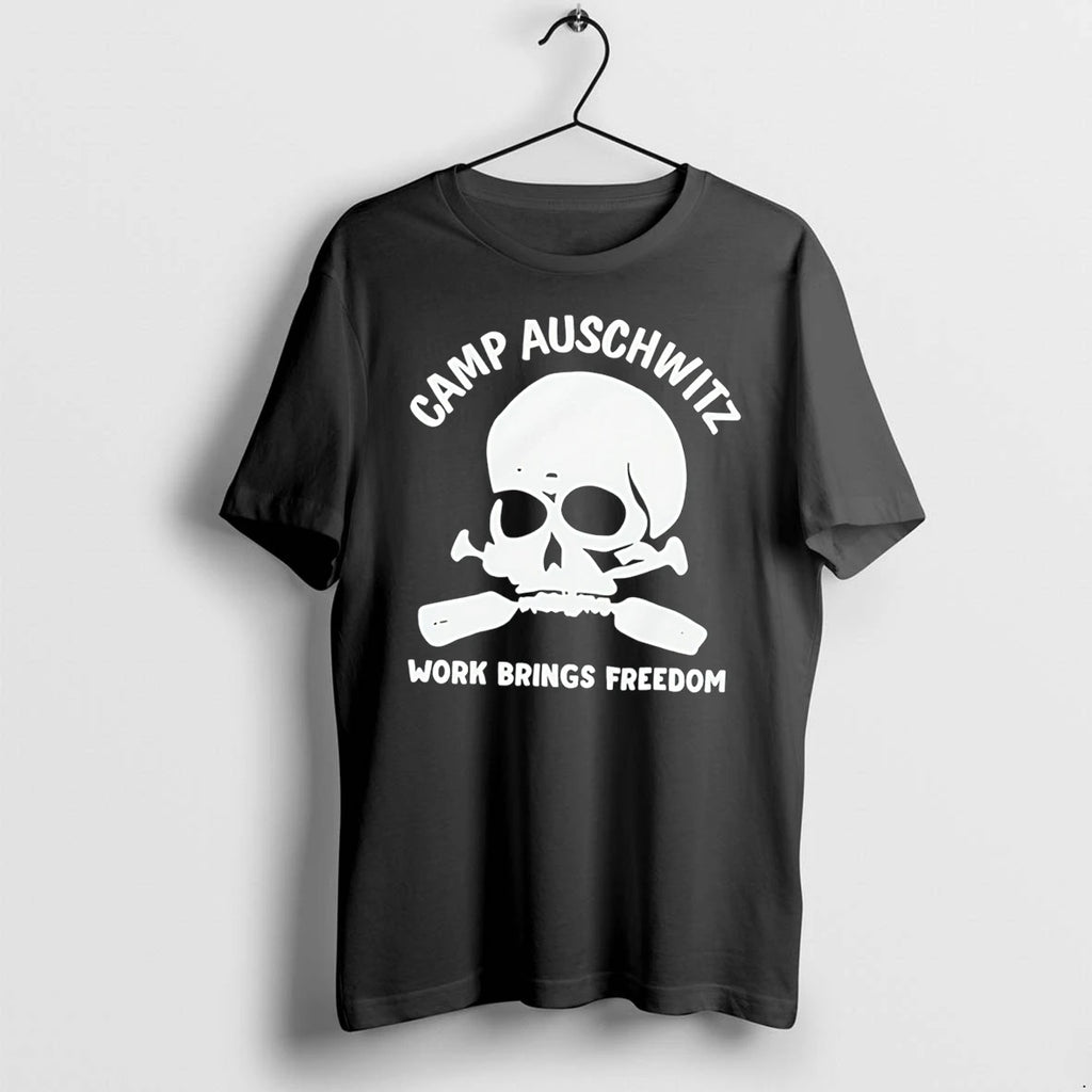 Officials Camp Auschwitz Work Brings Freedom Skull Tee Premium T Shirt