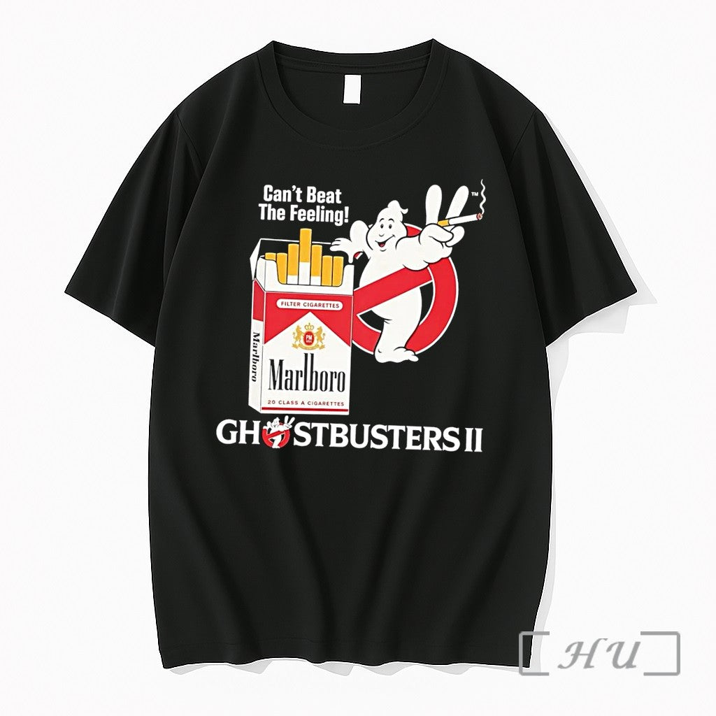 Officials Cant Beat The Feeling Marlboro Ghostbusters Ii Black Unisex , , , Long Sleeve Tee