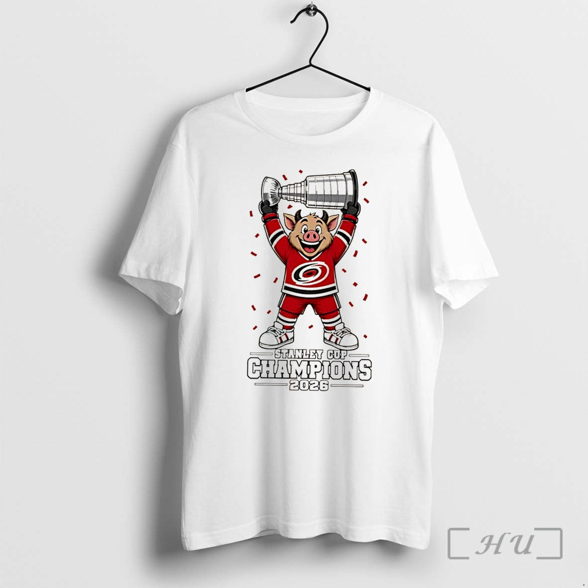 Officials Carolina Hurricanes 2026 Nhl Stanley Cup Champions Mascot Tee Unisex , , , Long Sleeve Tee