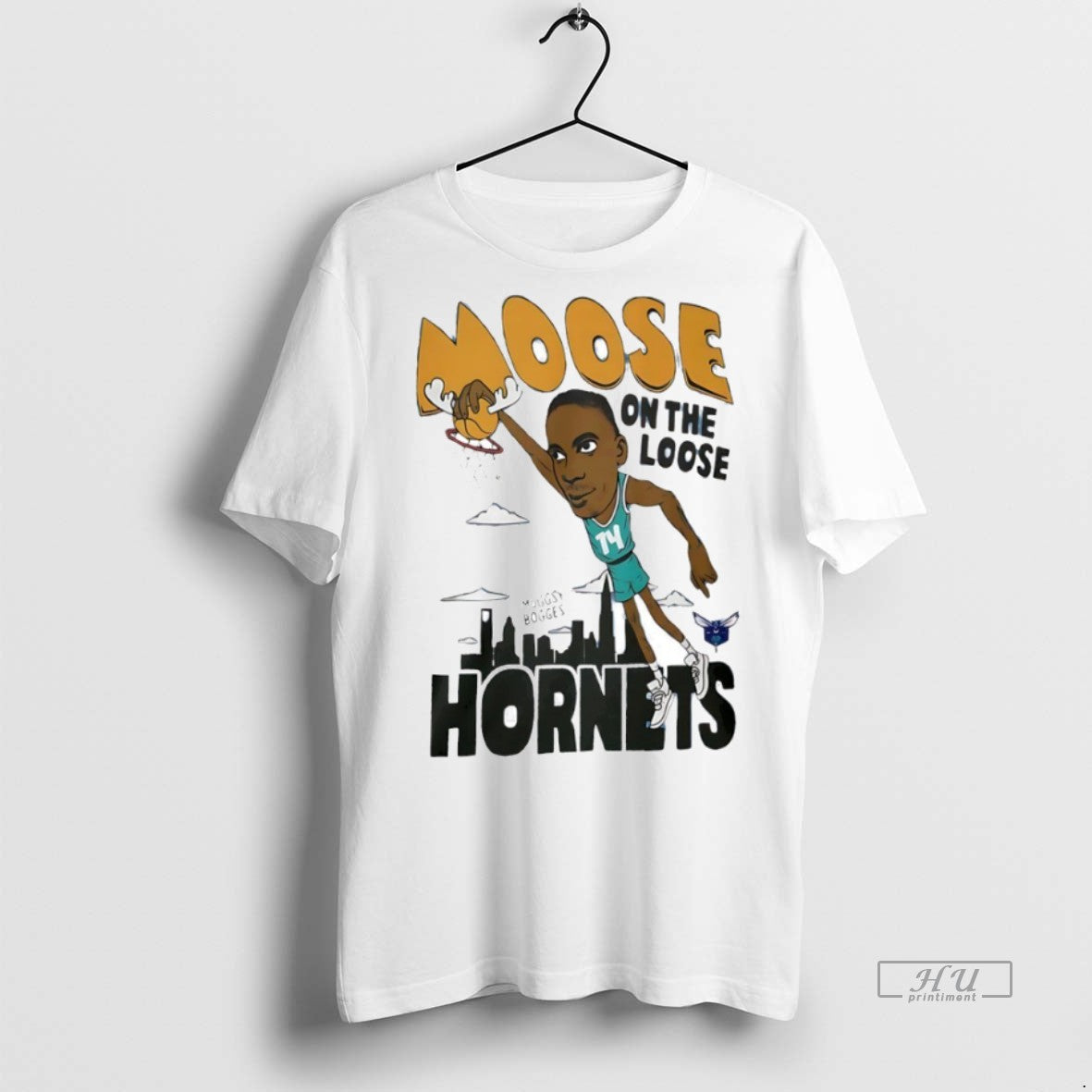 Officials Charles Lee Wearing Moose On The Loose Charlotte Hornets Circle Premium Tee Shirt Sweater