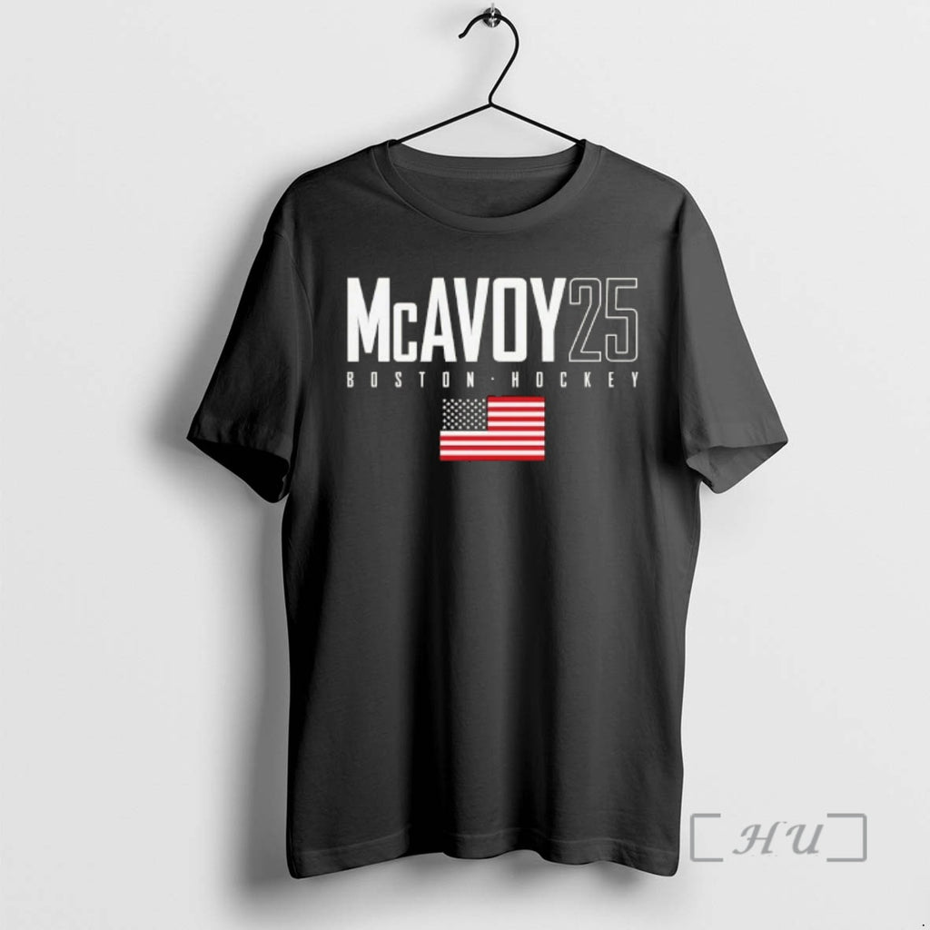 Officials Charlie Mcavoy 25 Boston Bruins Usa Flag Elite