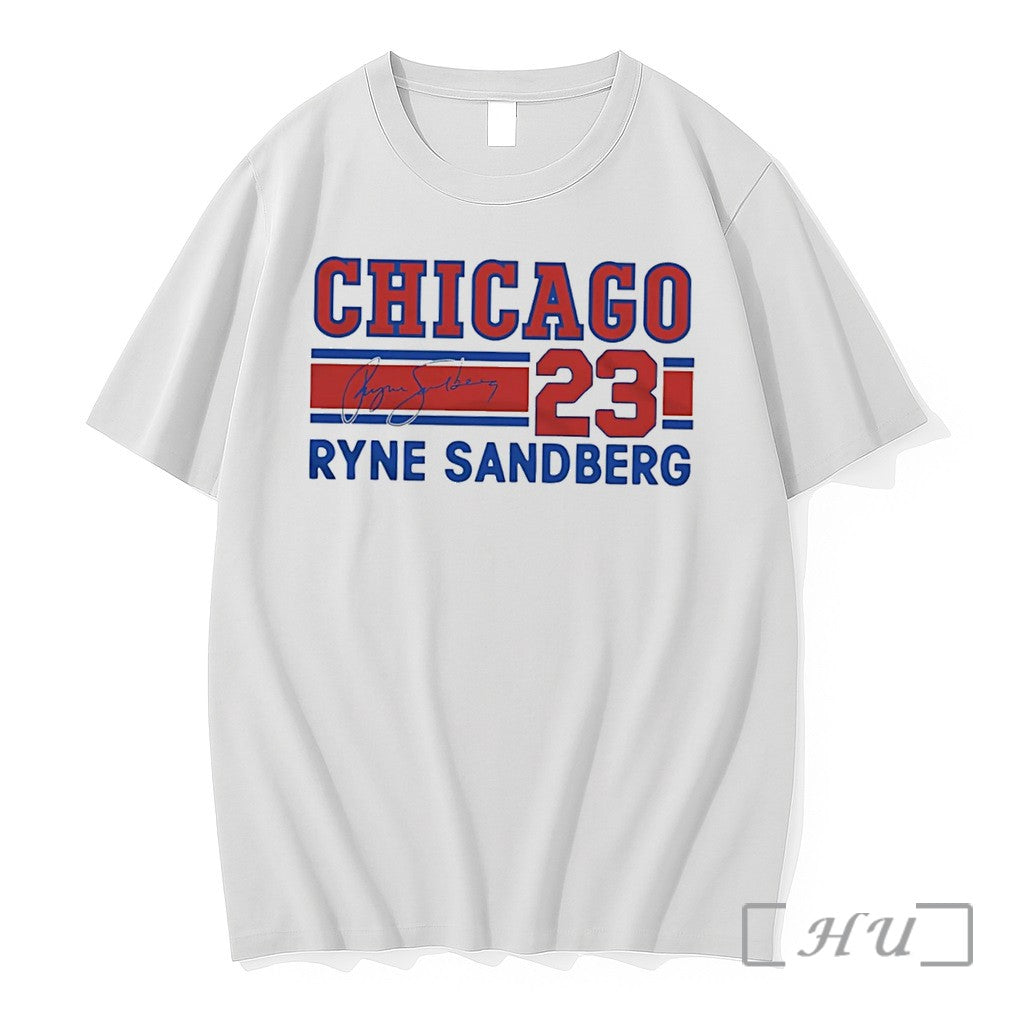 Officials Chicago Cubs Ryne Sandberg Signature Name Number Tee Unisex , , , Long Sleeve Tee