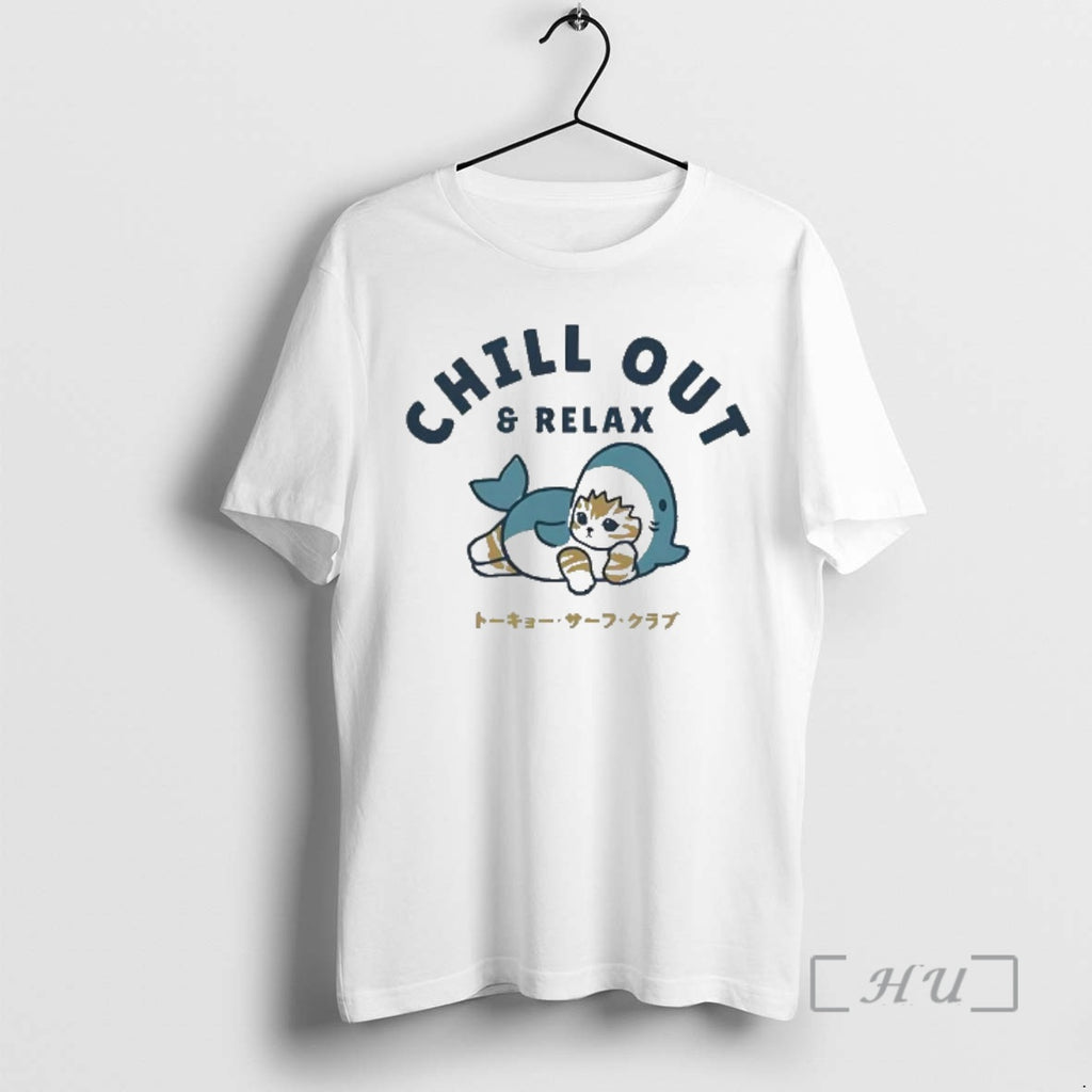 Officials Chill Out And Relax Shark Costume Cat Tokyo Surf