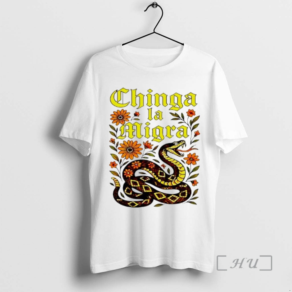 Officials Chinga La Migra Fuck The Border Patrol Snake And Floral Premium T Shirts Sweater