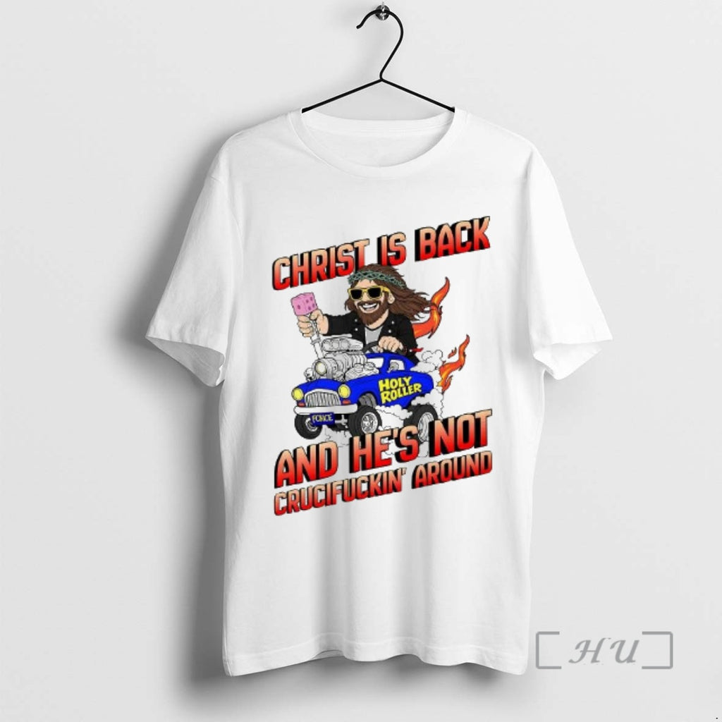 Officials Christ Is Back And Hes Not Crucifuckin Around Fuck Ice Woman Premium T Shirts