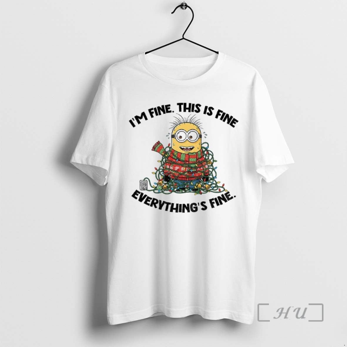Officials Christmas Minion Im Fine This Is Fine Everythings Fine Premium T Shirt Sweater