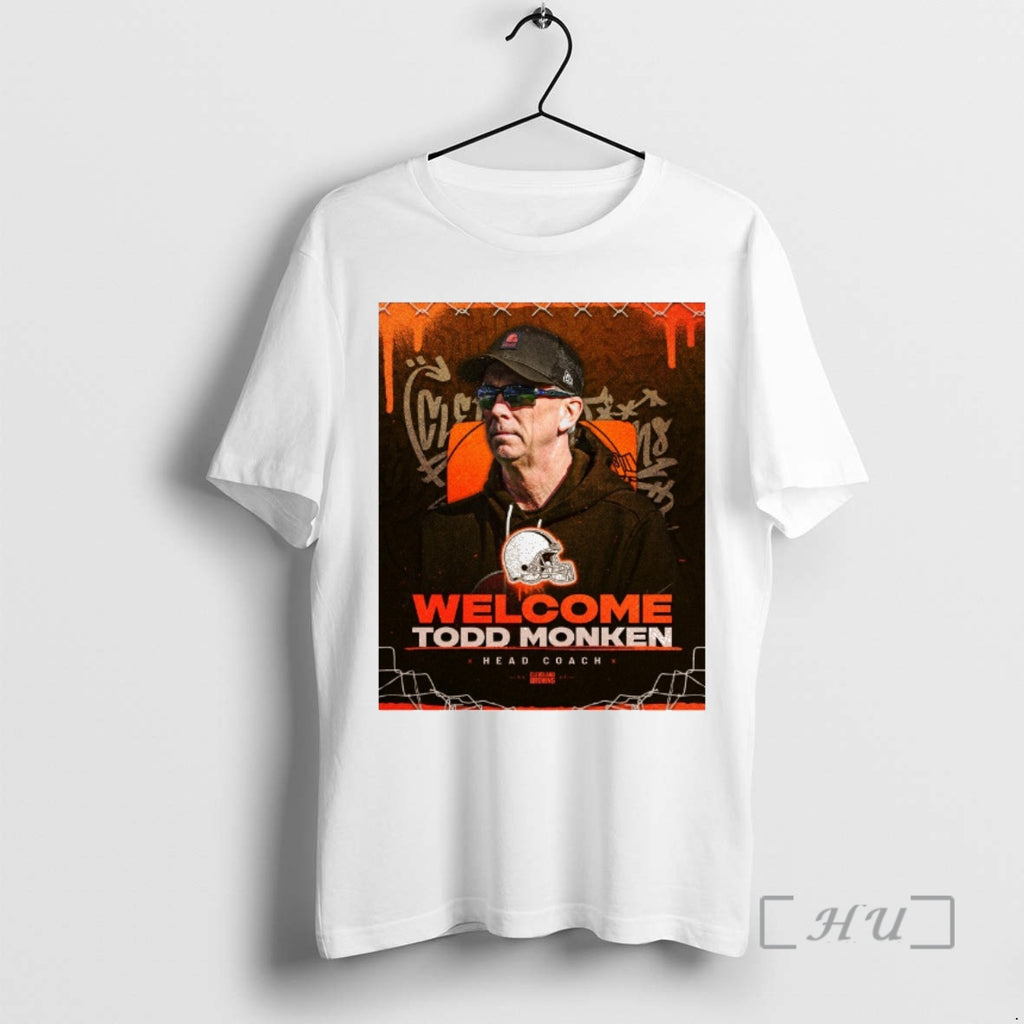 Officials Cleveland Browns Welcome Back To Cleveland Coach Todd Monken Head Coach Premium T Shirts