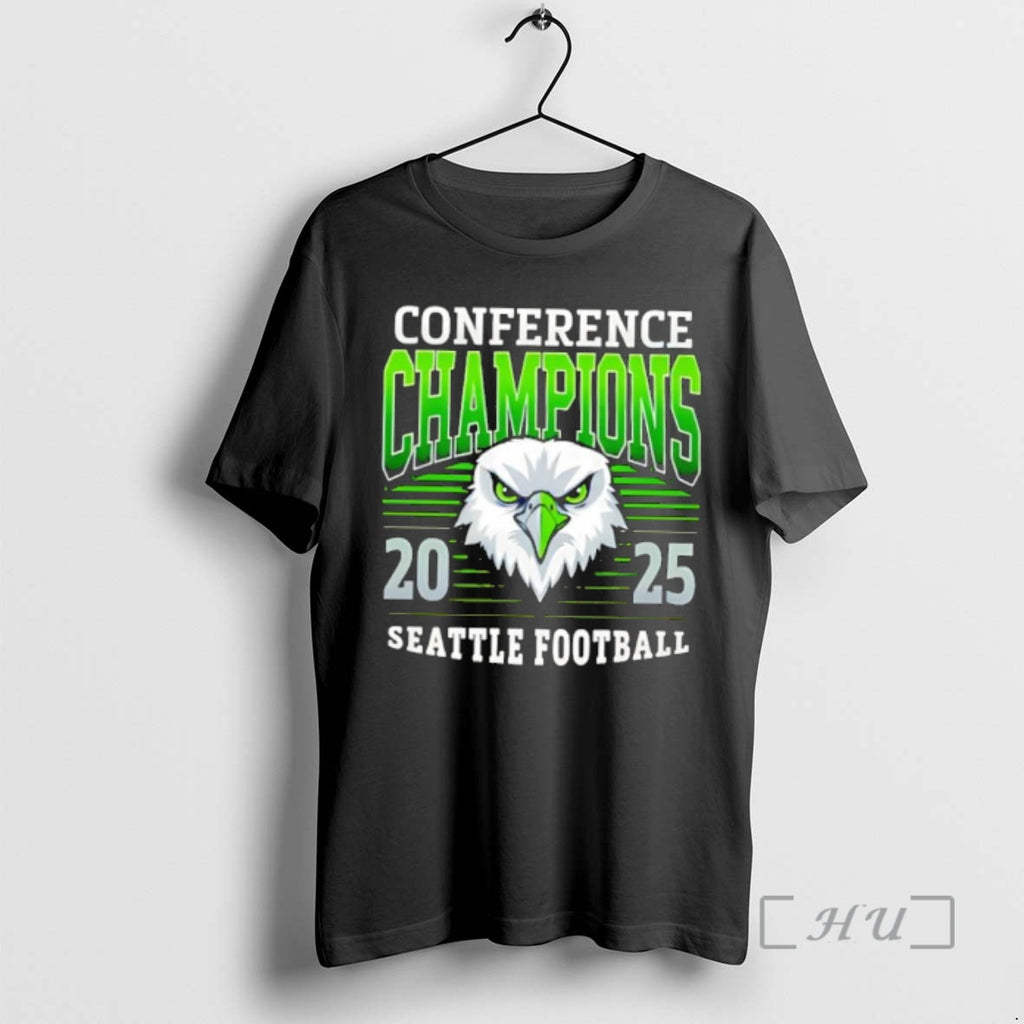 Officials Conference Champions 2025 Seattle Football Eagle Mascot Graphic
