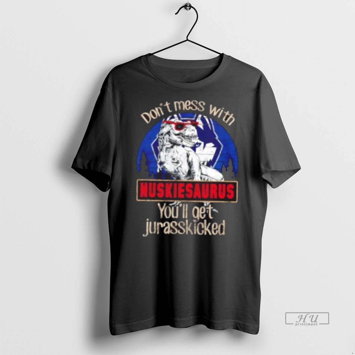 Officials Connecticut Huskies Dont Mess With Huskiesaurus Youll Get Jurasskicked Premium Tee Shirt Sweater