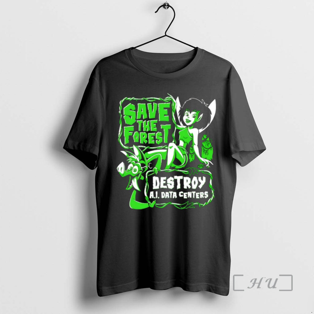 Officials Crysta The Last Rainforest Save The Forest Destroy Ai Data Centers Premium T Shirts