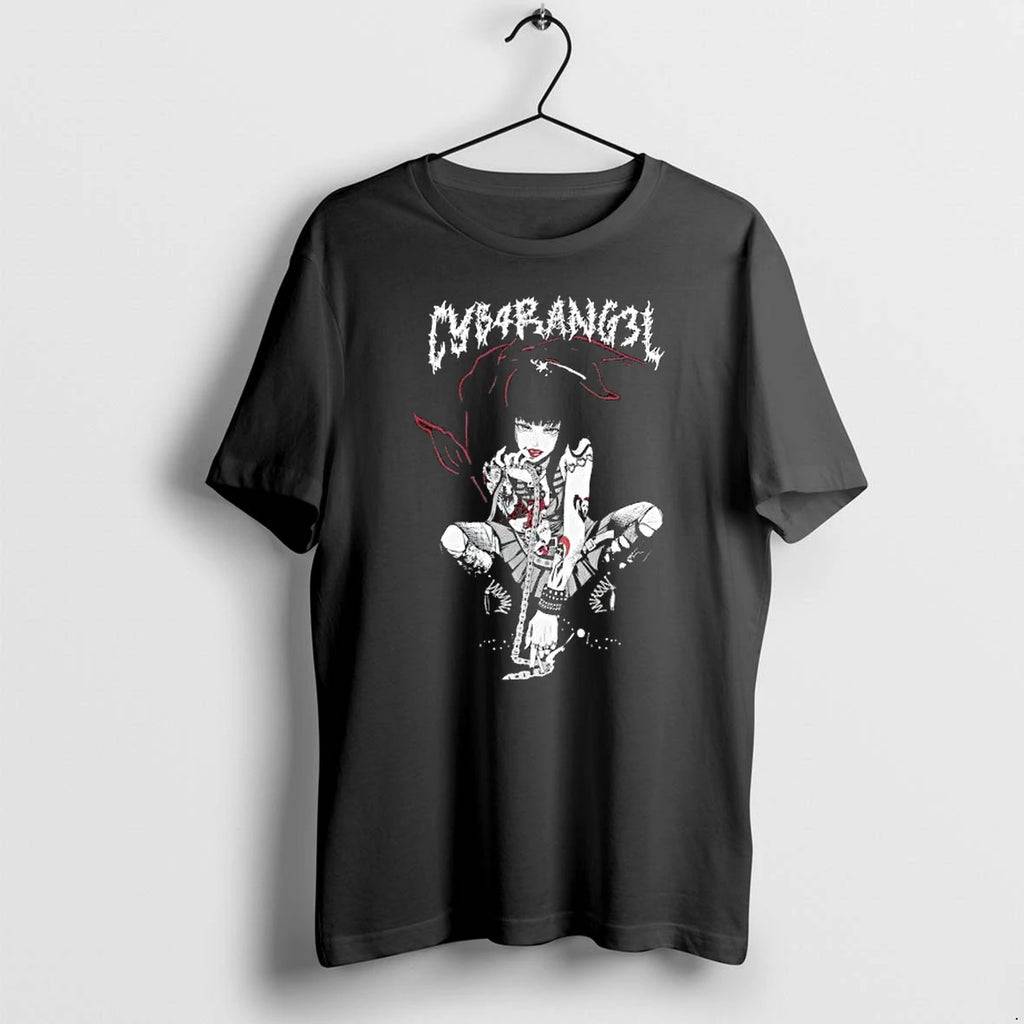 Officials Cybarangel Goth Anime Girl Cyber Aesthetic Premium T Shirt