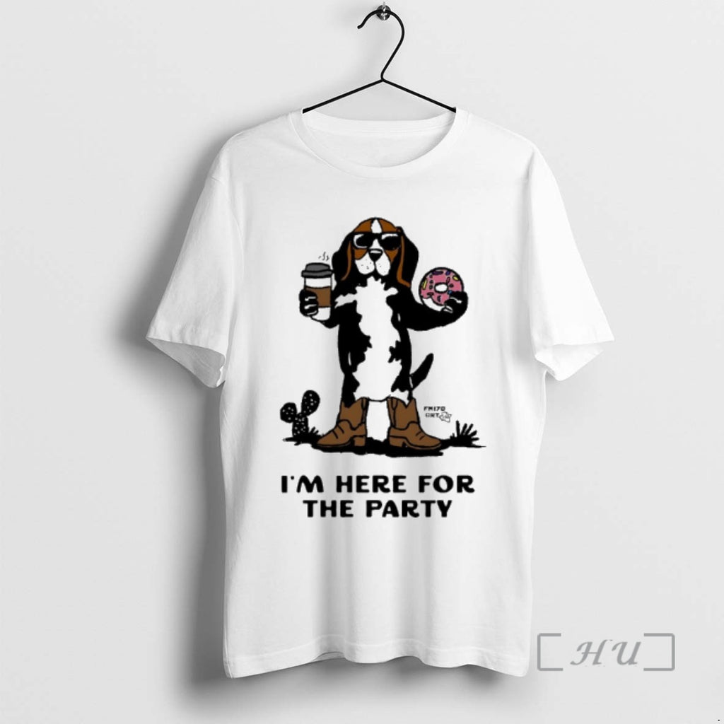 Officials Cz1mvljs Beagle Dog Cowboy Boots Im Here For The Party Premium T Shirts Sweater