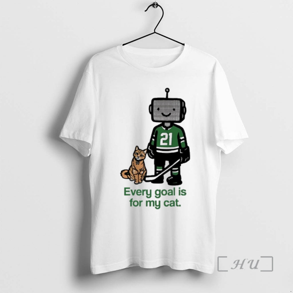 Officials Dallas Stars Jason Robertson Every Goal Is For My Cat Premium T Shirts Sweater