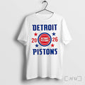 Officials Detroit Pistons Nba 2026 Team Star Logo Unisex , , , Long Sleeve Tee