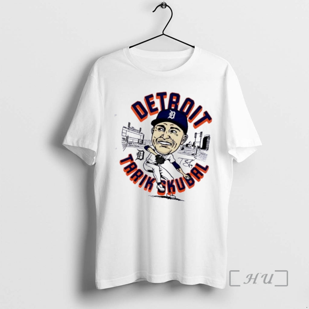 Officials Detroit Tigers Tarik Skubal Baseball Caricature Signature