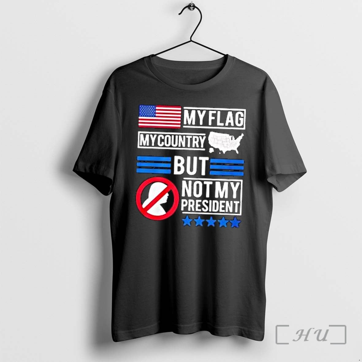 Officials Donald Trump My Flag My Country But Not My President Premium T Shirts Sweater Unisex , , , Long Sleeve Tee