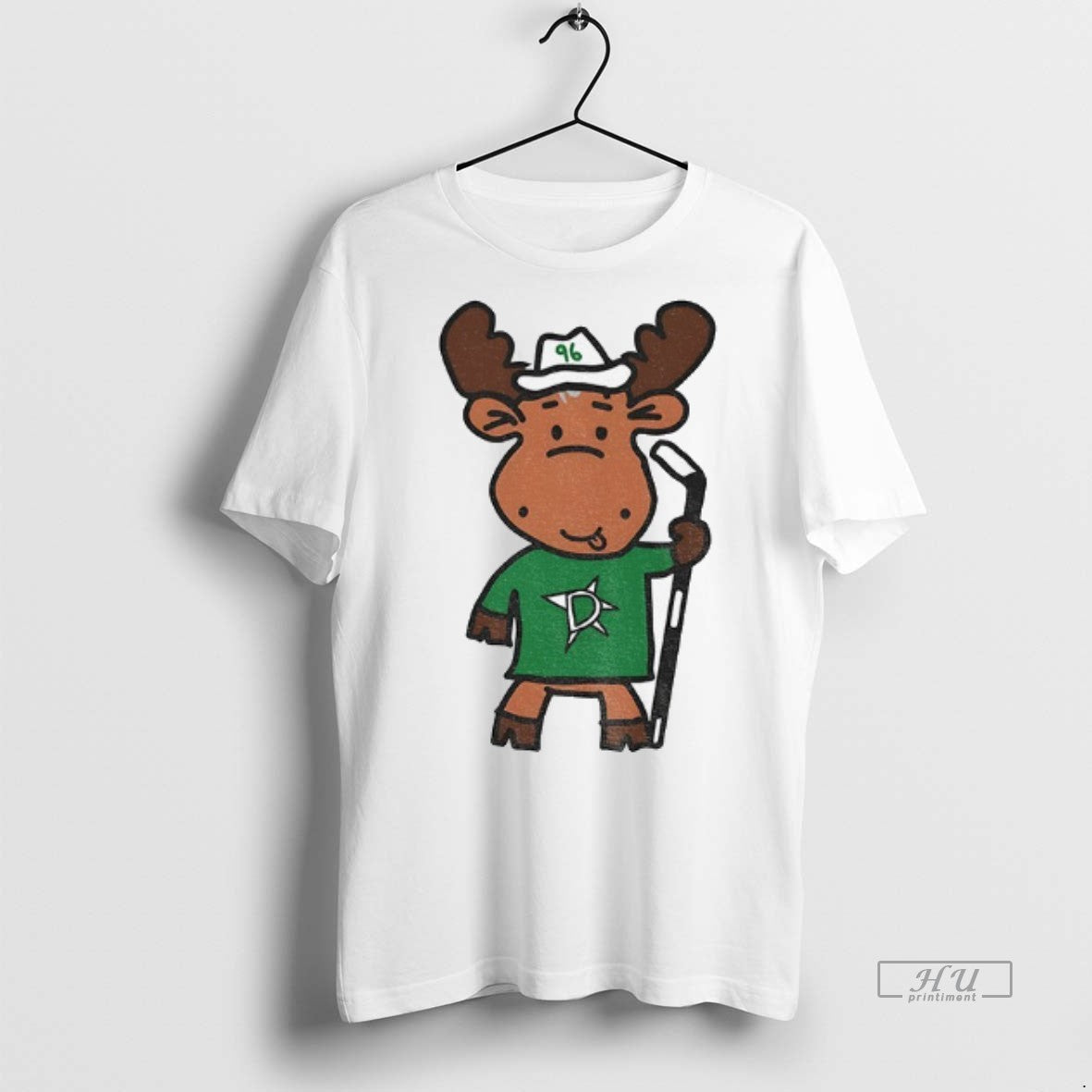 Officials Doodle Moose Dallas Stars Hockey Nhl Cartoon Premium Tee Shirt Sweater
