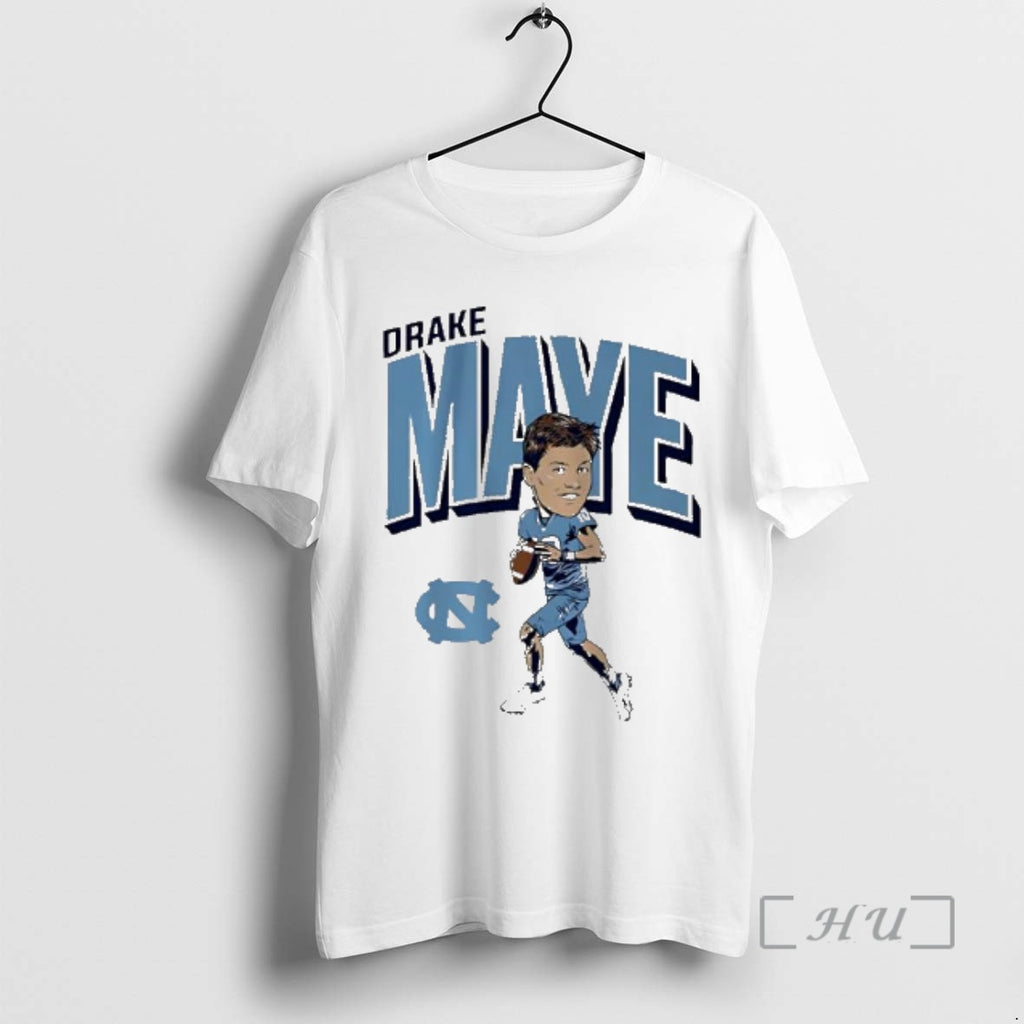 Officials Drake Maye North Carolina Tar Heels Caricature Big Head Football Premium T Shirts Sweater