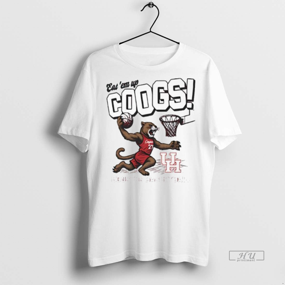 Officials Eat Em Up Coogs Slam Dunk Houston Basketball Mascot Premium Tee Shirt Sweater