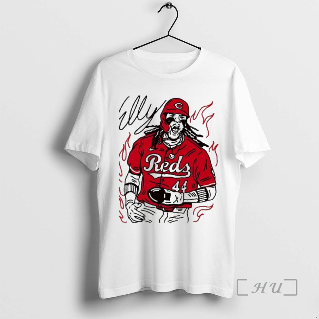 Officials Elly Reds 44 Baseball Player Action Illustration Graphic