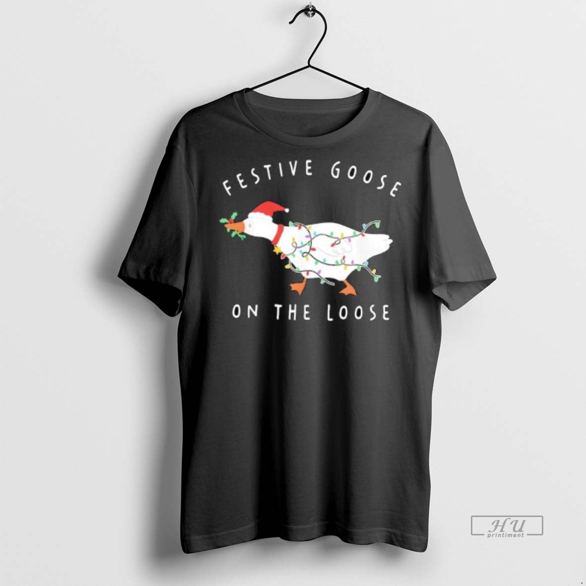 Officials Festive Goose On The Loose Christmas Premium Tee Shirt Sweater
