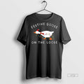 Officials Festive Goose On The Loose Christmas Lights Premium Tee Shirt Sweater