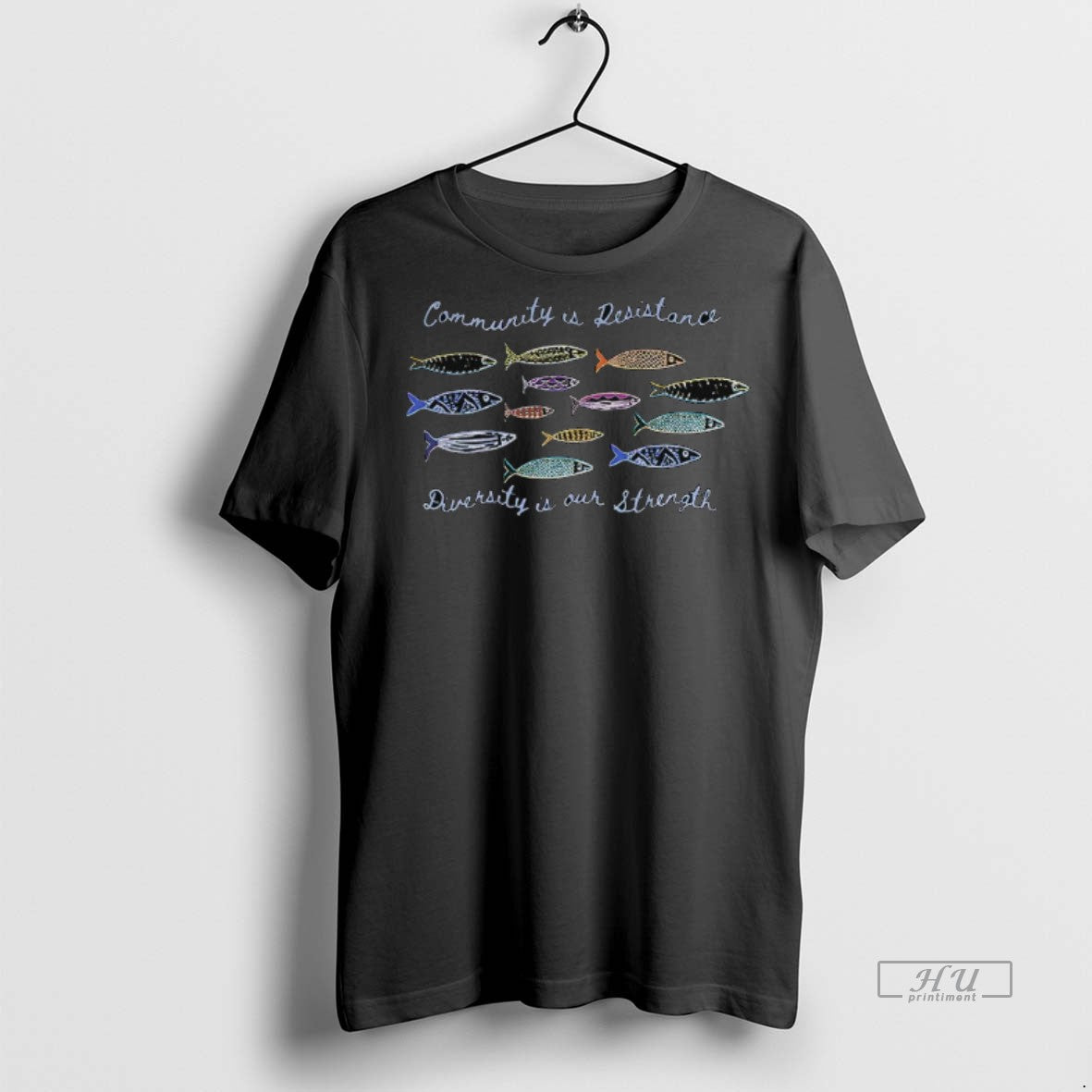 Officials Fishs Community Is Resistance Diversity Is Our Strength Anti Maga Premium Tee Shirt Sweater