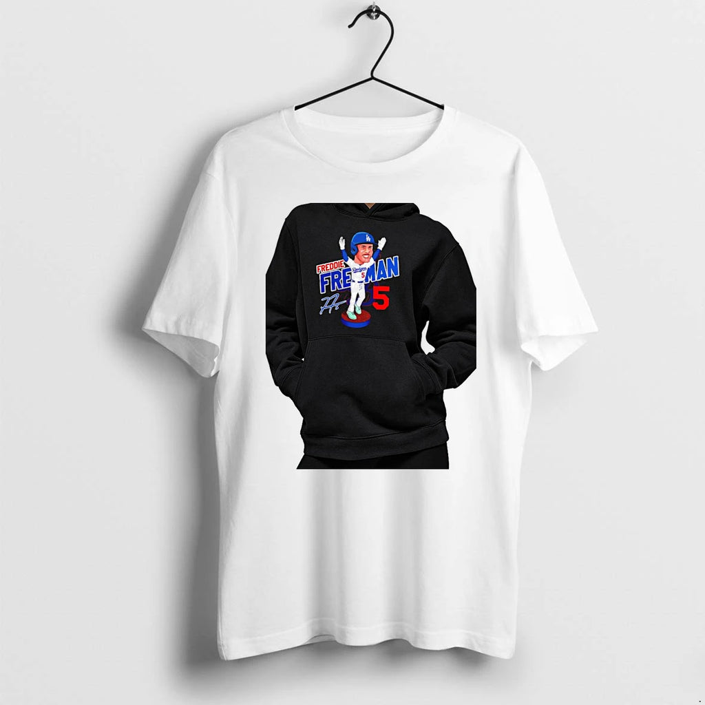Officials Freddie Freeman Los Angeles Dodgers Mlb Cartoon Signature Premium T Shirt