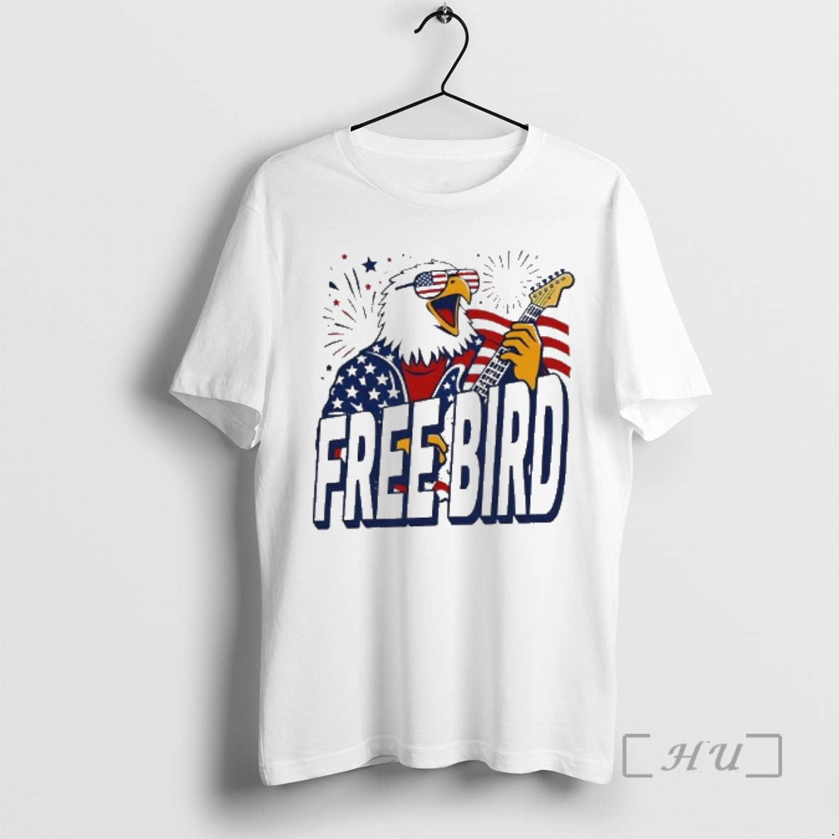 Officials Free Bird Eagle Patriot American Flag Electric Guitar