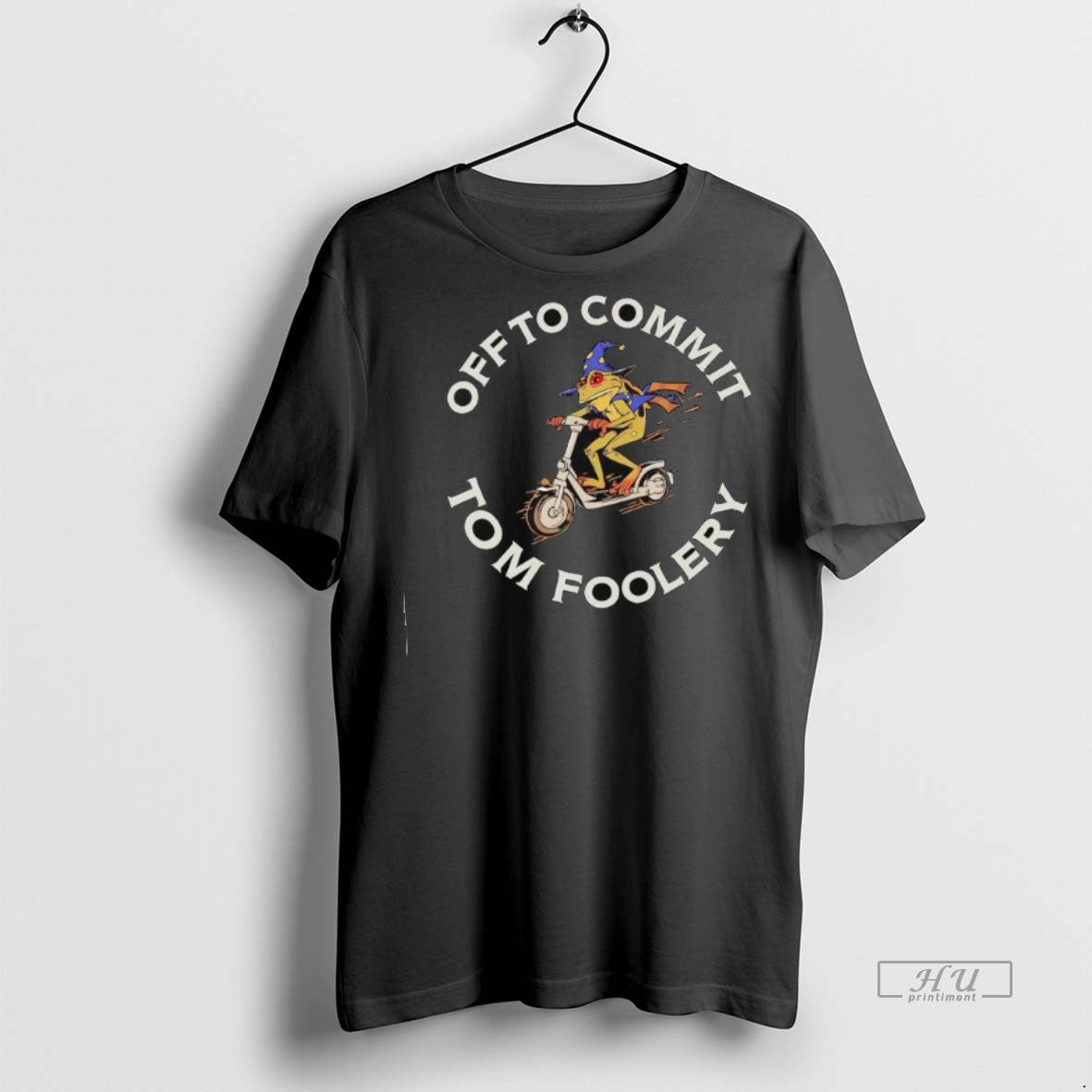 Officials Frog Wizard Off To Commit Tom Foolary Graphic Funny Premium Tee Shirt Sweater