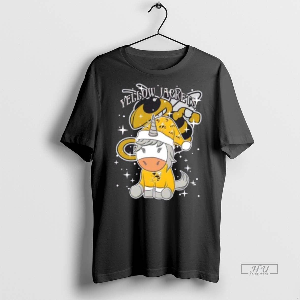 Officials Georgia Tech Yellow Jackets Football X Unicorn Merry Christmas Premium Tee Shirt Sweater