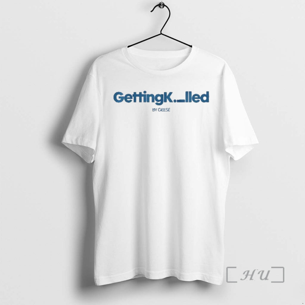 Officials Getting Killed By Geese Blue Text Logo Graphic