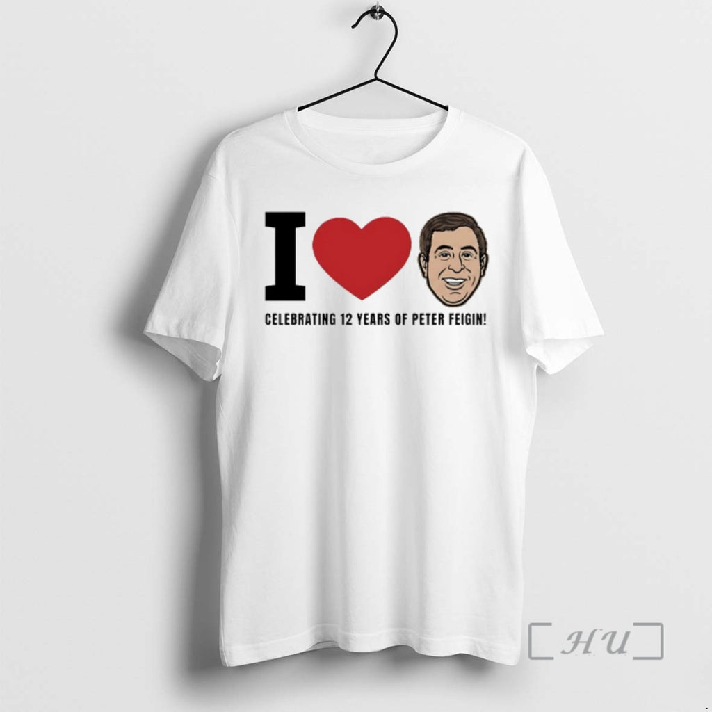 Officials Giannis Antetokounmpo Wearing I Love Celebrating 12 Years Of Peter Feigin Premium T Shirts