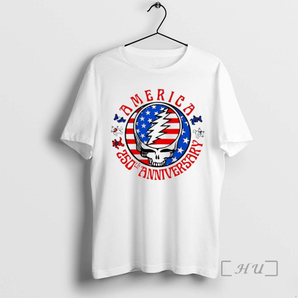 Officials Grateful Dead 250th Anniversary American Flag Steal Your Face
